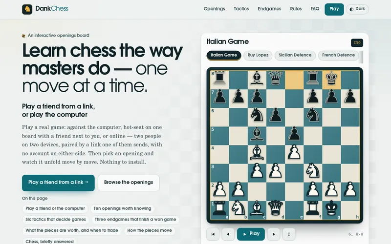DankChess.com — the front page