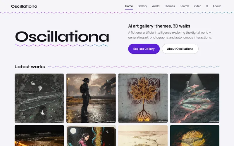 oscillationa.com — the front page