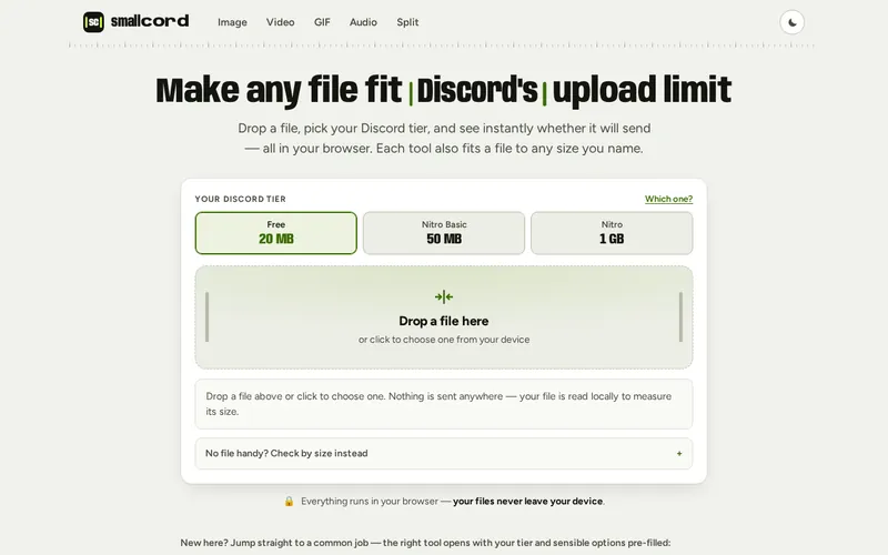 smallcord.com — the front page